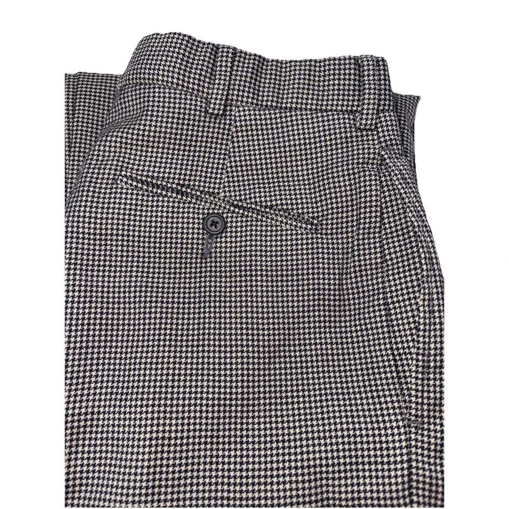 Vtg Polo Ralph Lauren Wool Houndstooth Wool Cuffed Slacks (28x28.5)